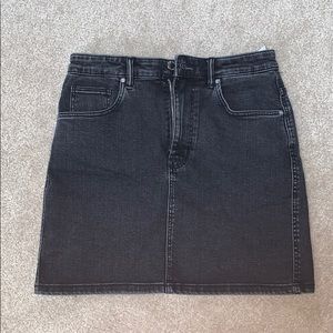 Zara black denim skirt